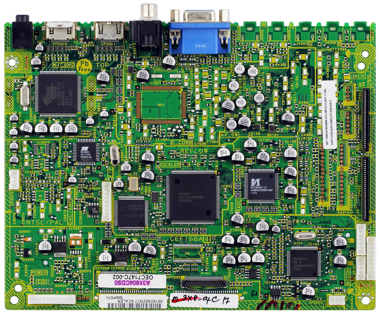 Toshiba A3X801CDS0 (CEF156A) Scaler Board for 50HP66