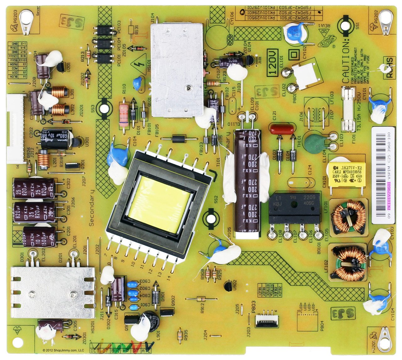 Toshiba PK101V2960I (PK101V2960I) Power Supply / LED Board