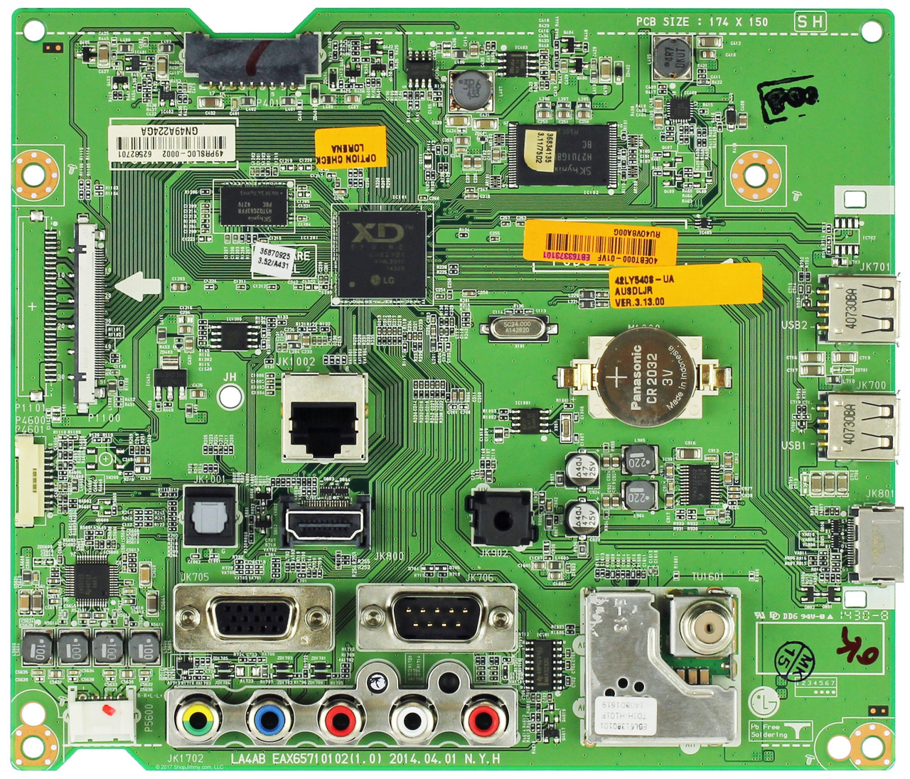 LG EBT63373101 Main Board for 42LY540S-UA.AUSDLJR