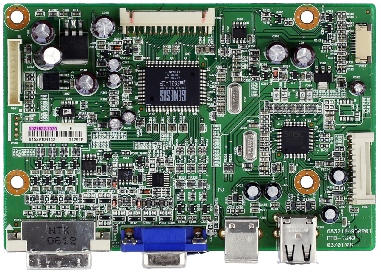 Dell 5027832-7330 (6832164900P01) Main Board for 1907FPT