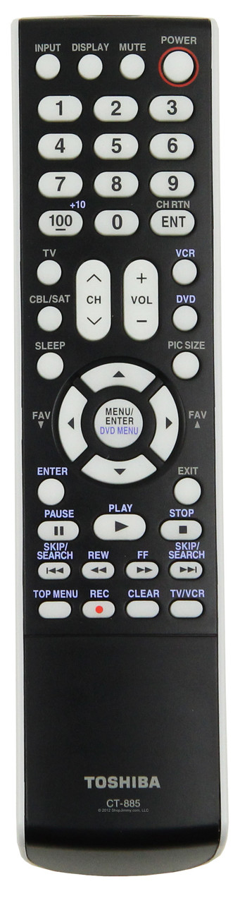 Toshiba 72796192 (CT-885) Remote Control