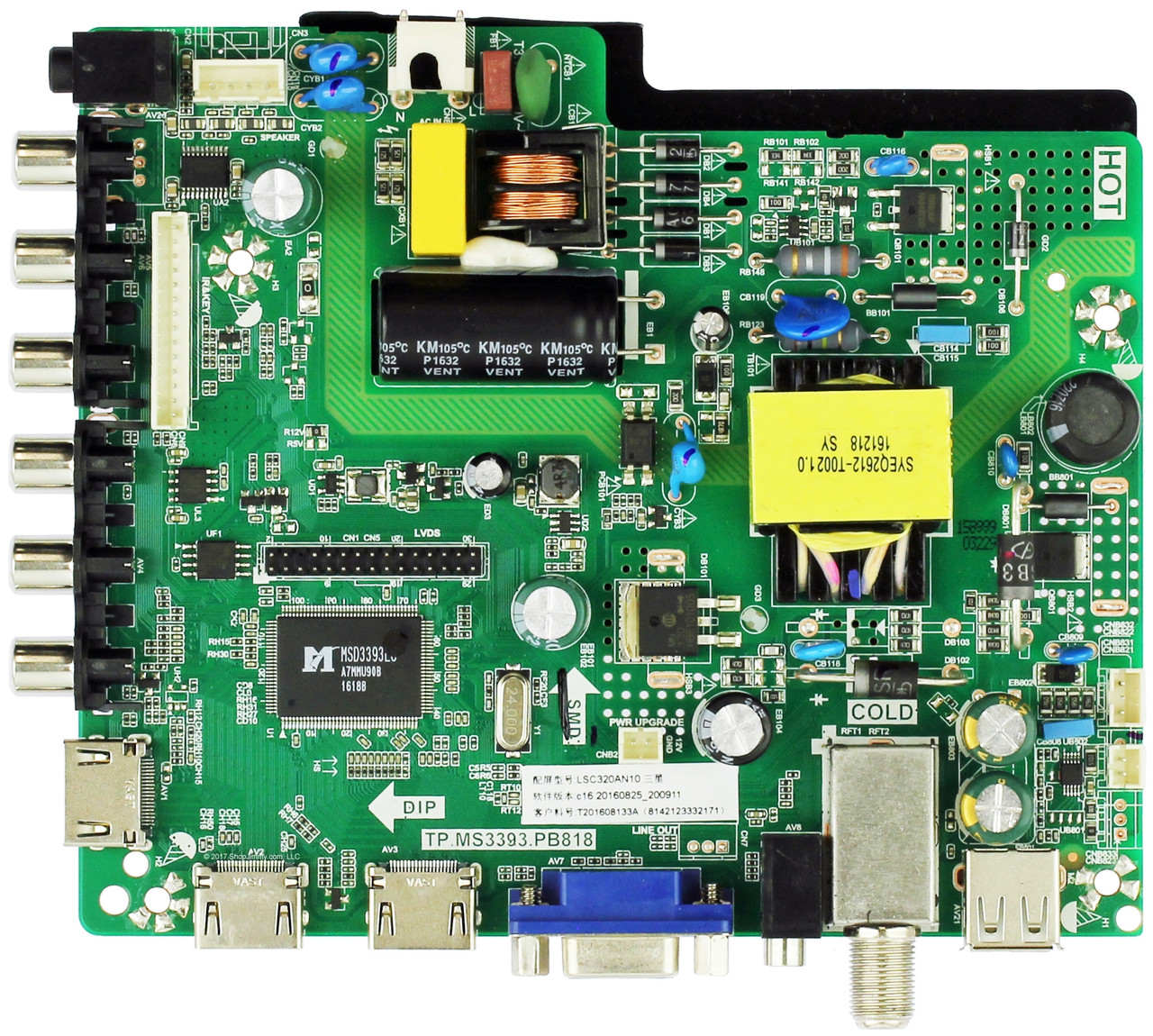 RCA Main Board / Power Supply for RLDED3258A-C (A1609 SERIAL)