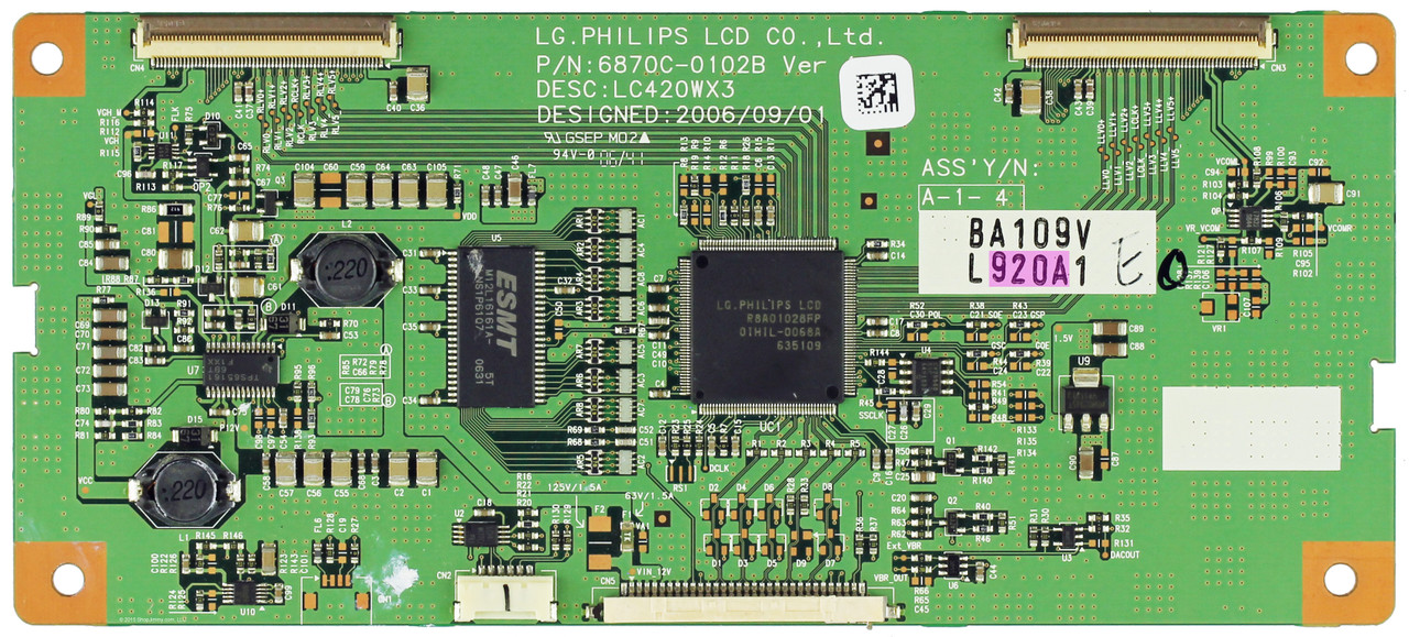 LG Philips 6871L-0920A T-Con Board
