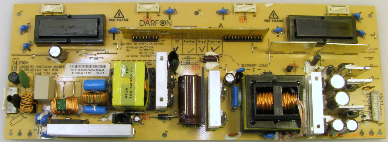 RCA 4H.B0830.021/C4 Power Supply / Backlight Inverter for L26WD21