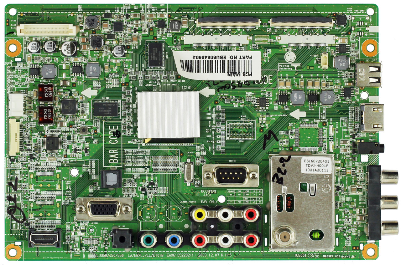 LG EBR66100301 (EAX61352203) Main Board for 47LD450-UA