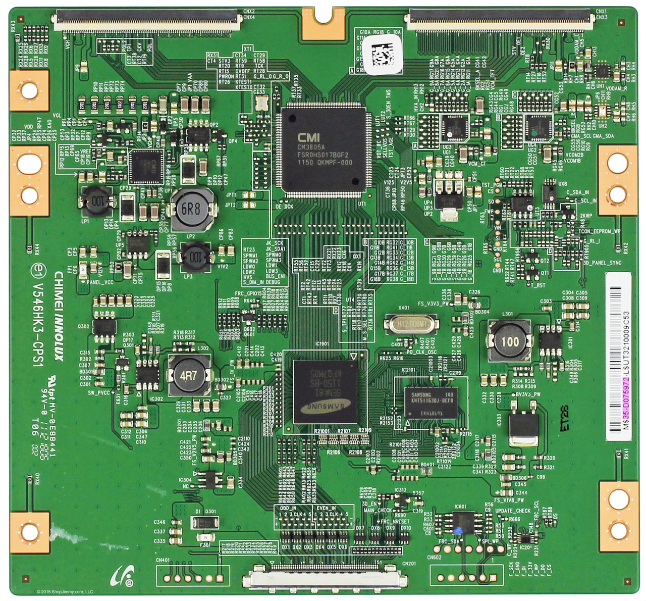 Samsung 35-D075972 (V546HK3-CPS1) T-Con Board UN46EH6000FXZA
