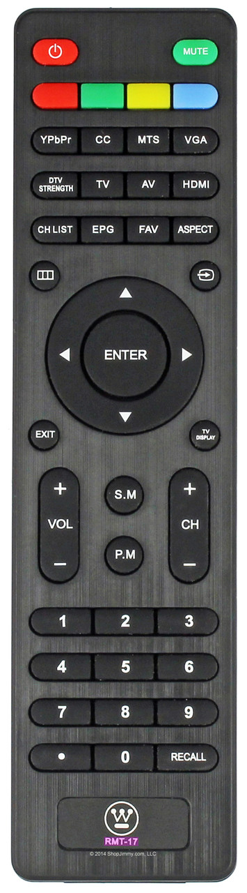 Westinghouse RMT-17 Remote Control