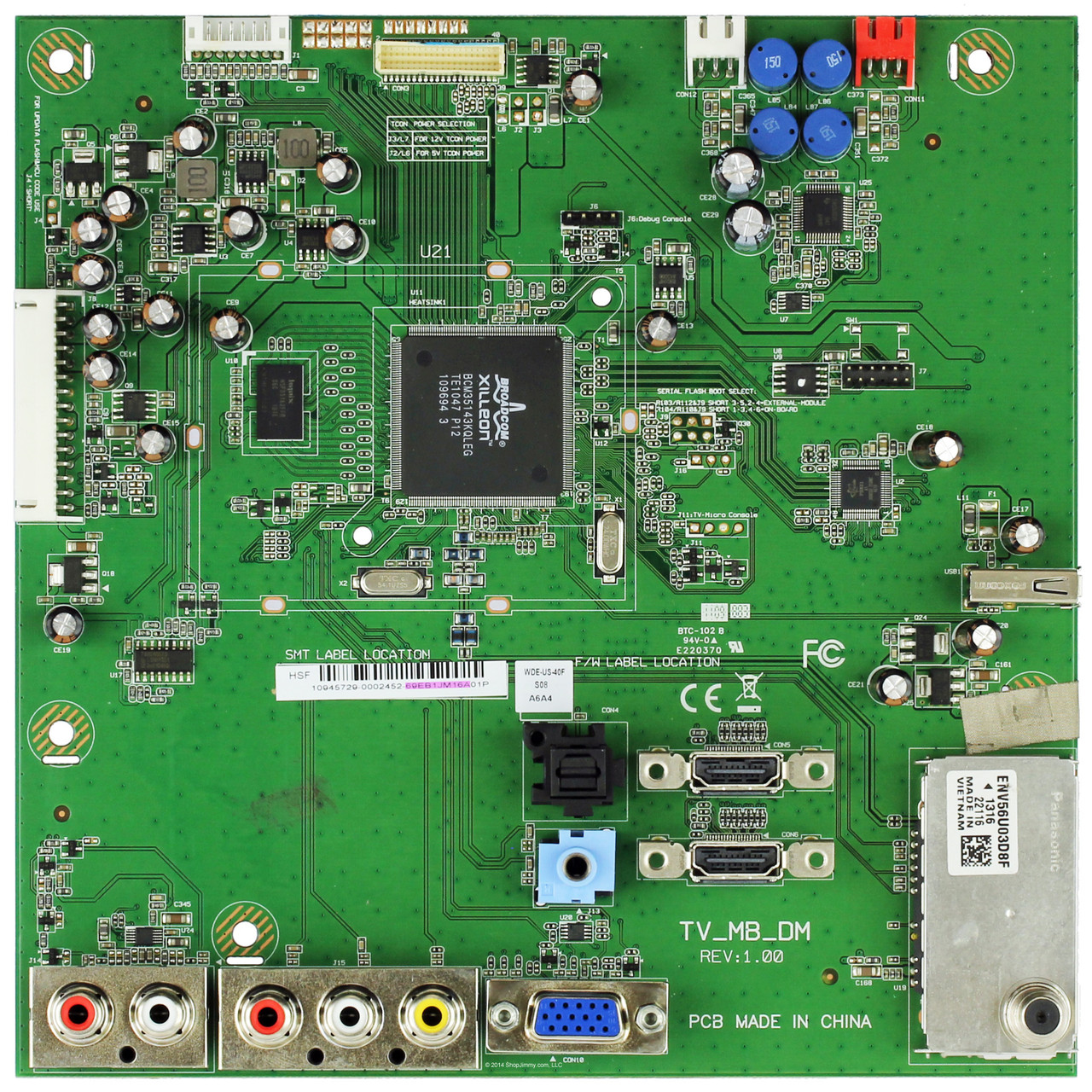Westinghouse 69.EB1JM.16A Main Board for VR-4025 (TW-63301-C040B)