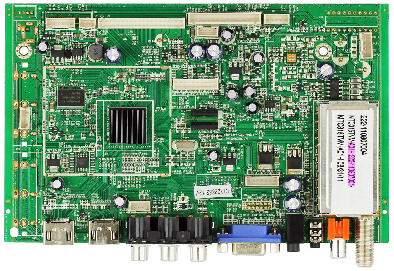 Westinghouse 222-110807001 Main Board for VR-3215 Version 2