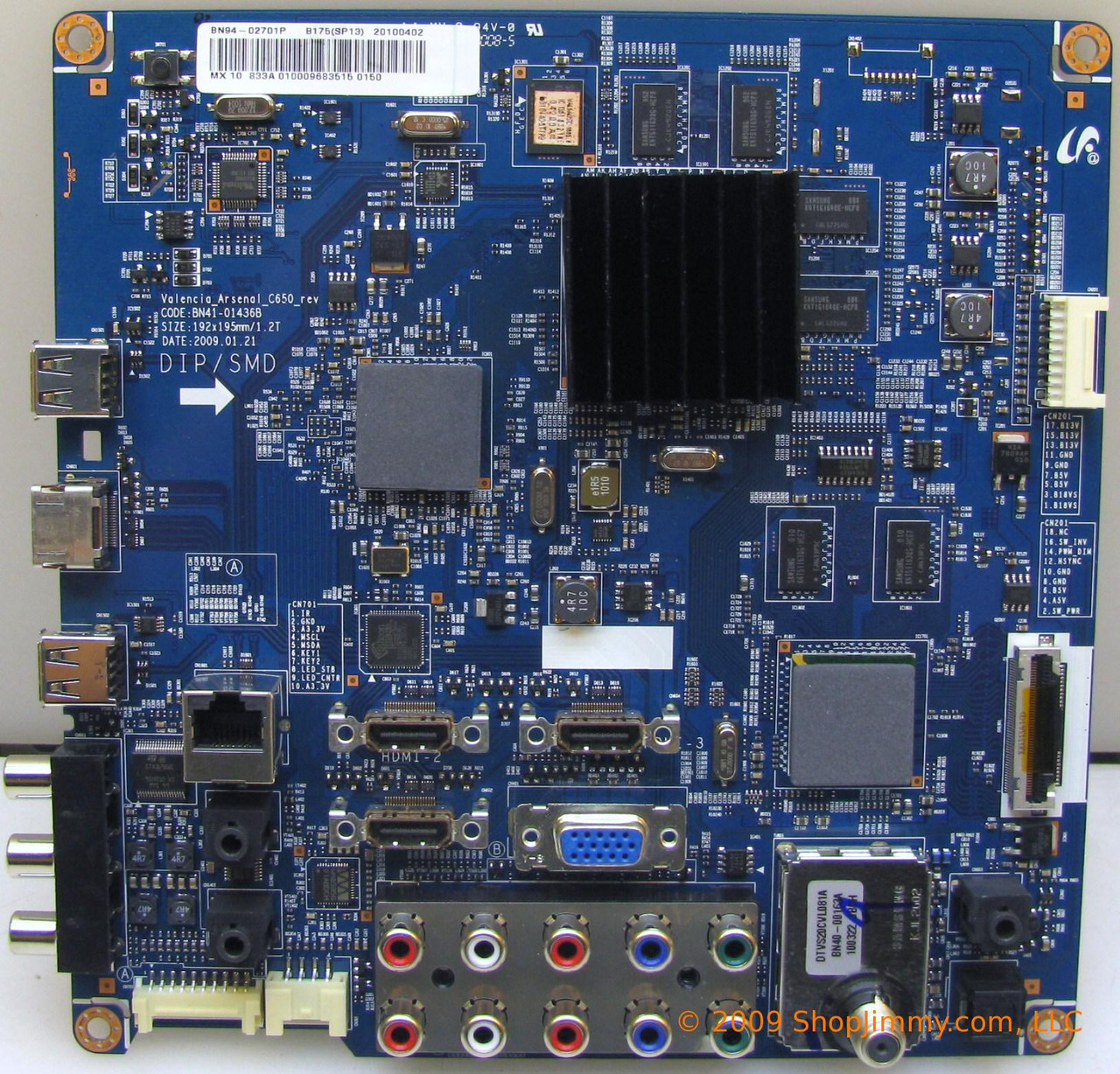 Samsung BN94-02701P Main Board for LN46C630K1FXZA