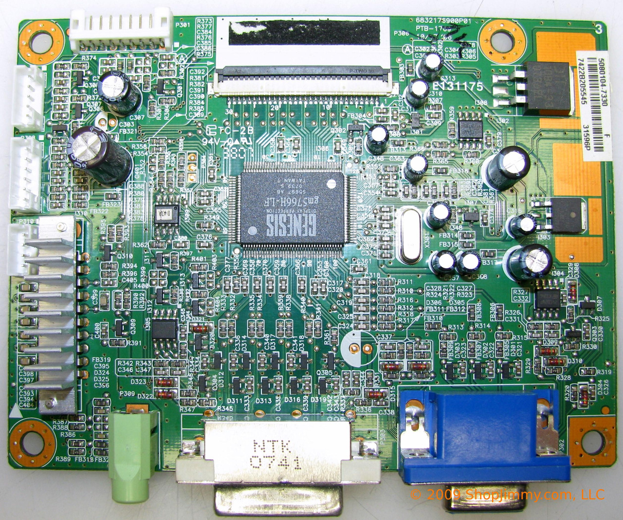 HP 5080104-7330 (6832176900P01, PTB-1709) Main Board for W2007