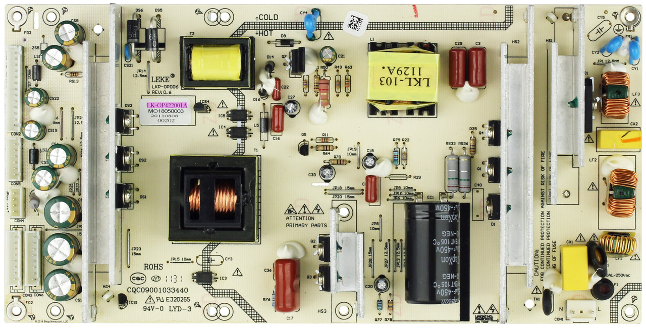 Westinghouse LK-OP422001A Power Supply for VR-4625