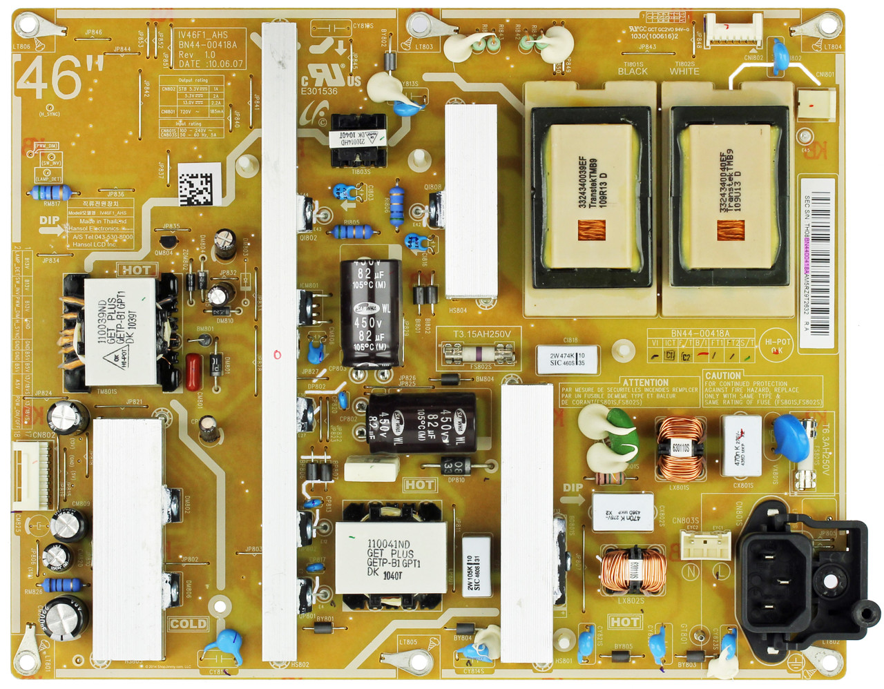 Samsung BN44-00418A Power Supply / Backlight Inverter