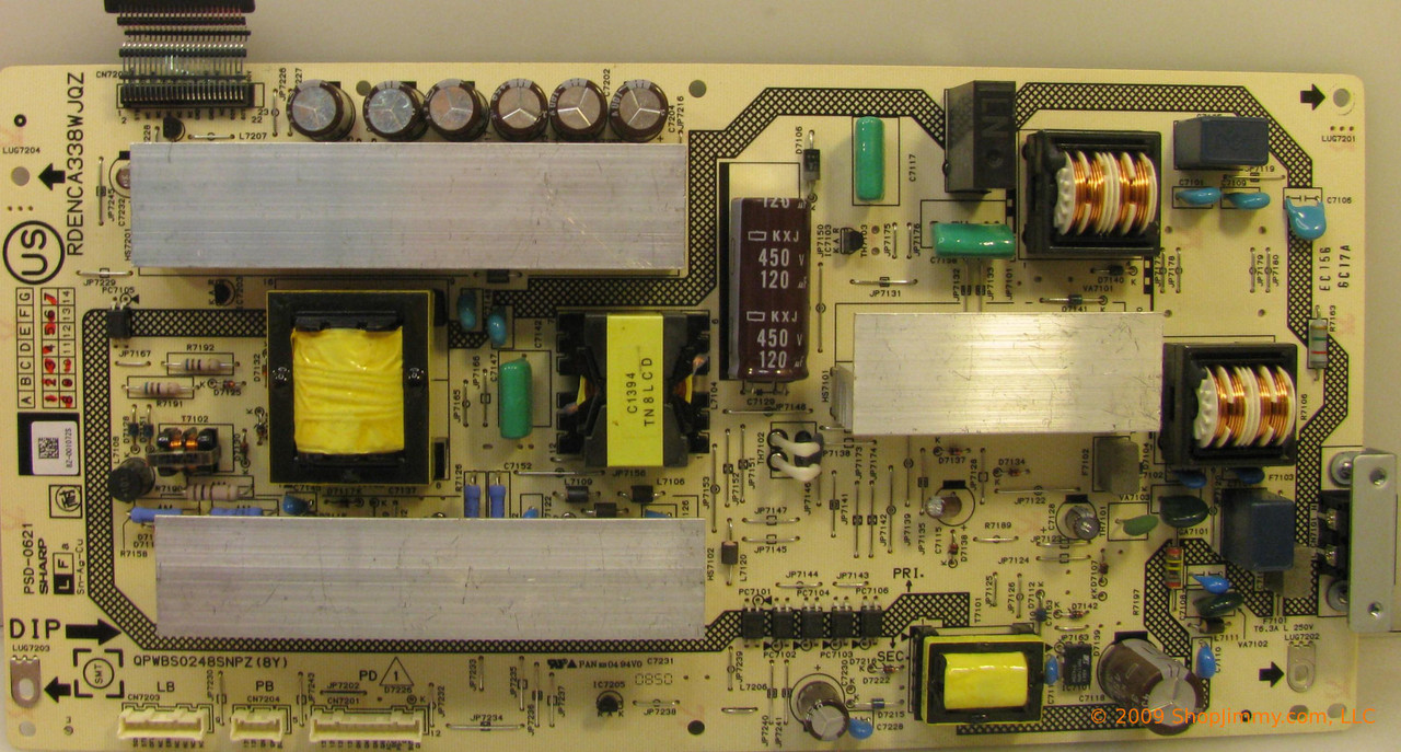 Sharp RDENCA338WJQZ (PSD-0621) Power Supply for LC-37BD60U