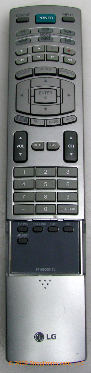 LG 6710900011V Remote Control
