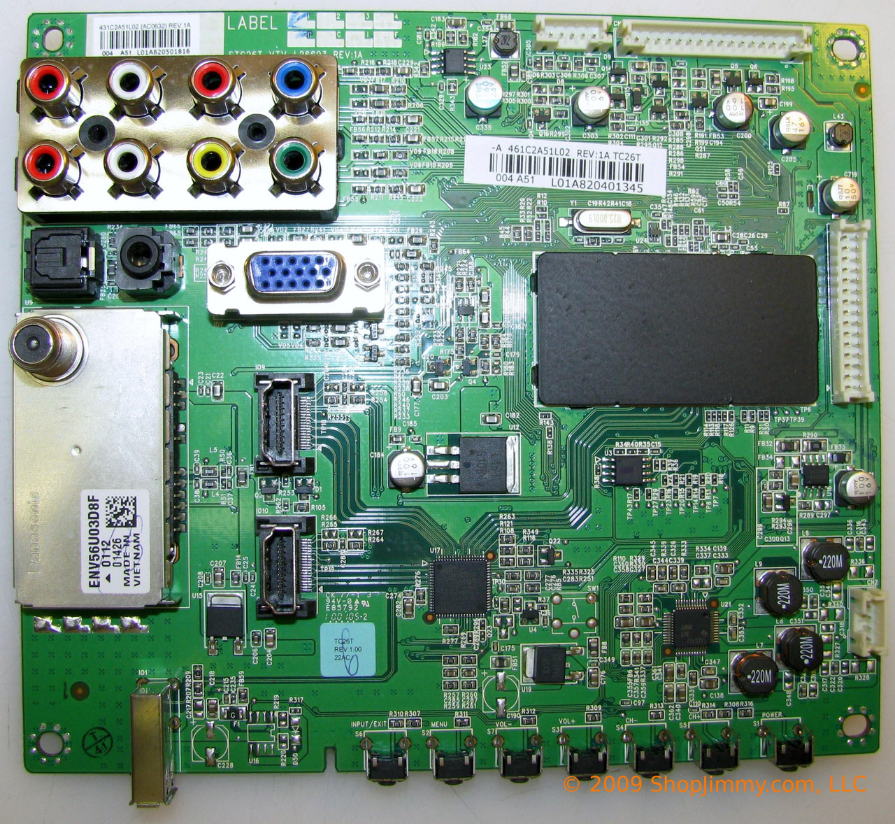 Toshiba 75017756 (431C2A51L02) Main Board for 26C100U