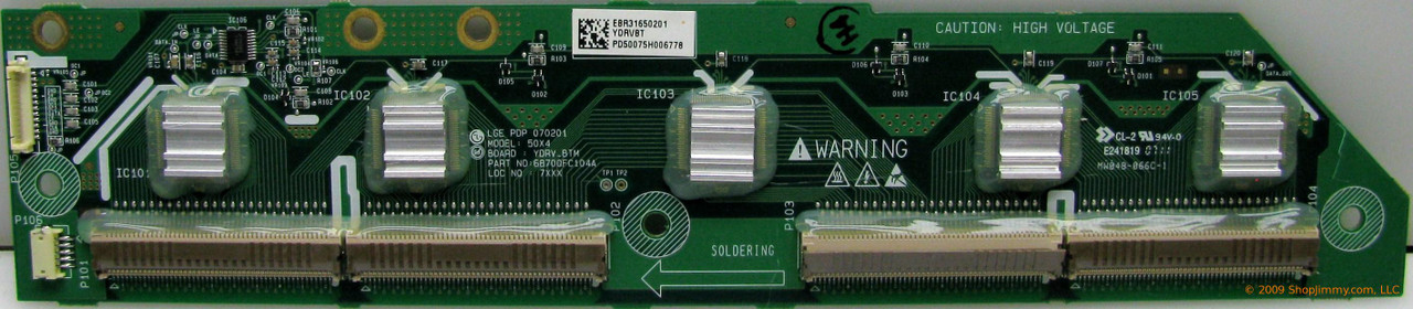 LG EBR31650201 (6870QFC004A, 6870QFC104A) YDRVBT Board