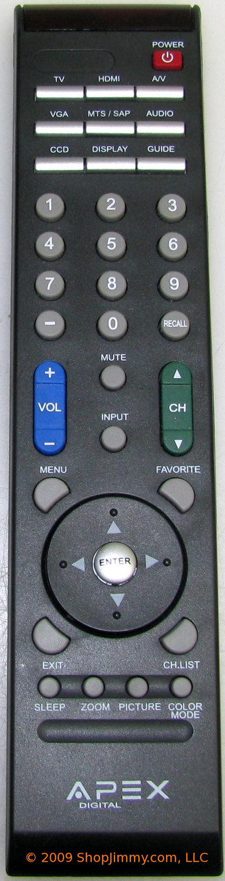 Apex LD4088RM Remote Control