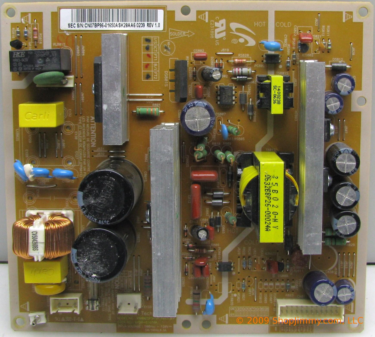 Samsung BP96-01650A Power Supply for HLS4676SX/XAA