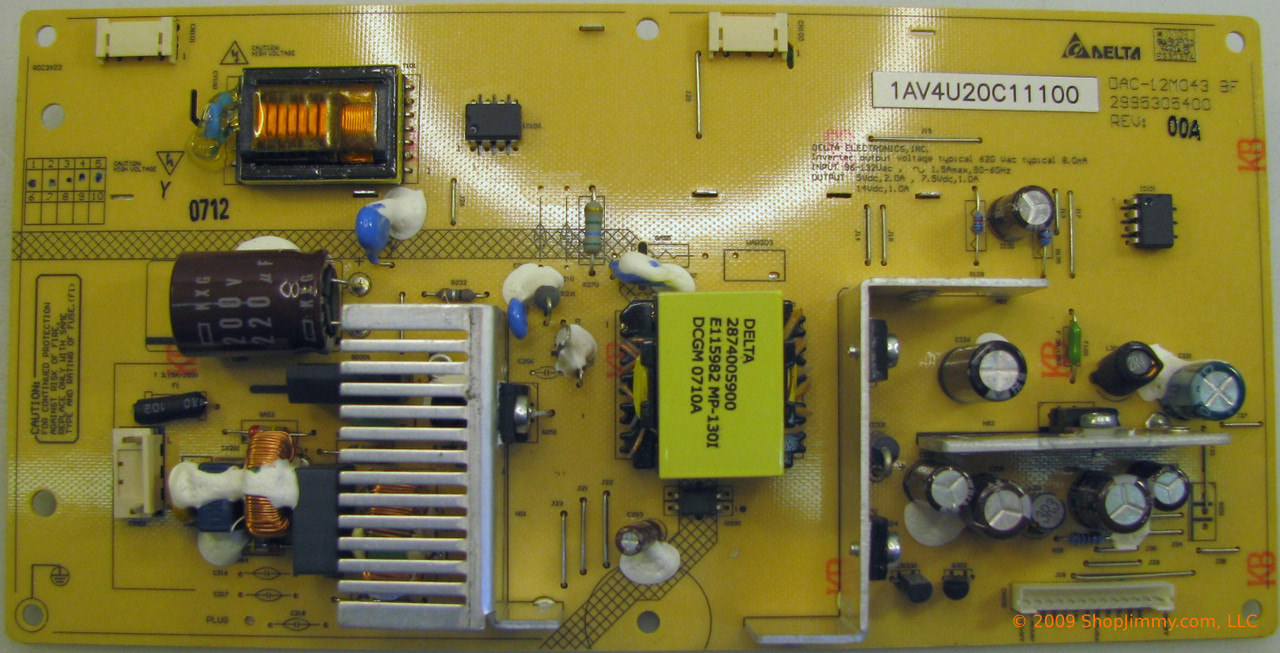 Sanyo 1AV4U20C11100 Power Supply Backlight Inverter