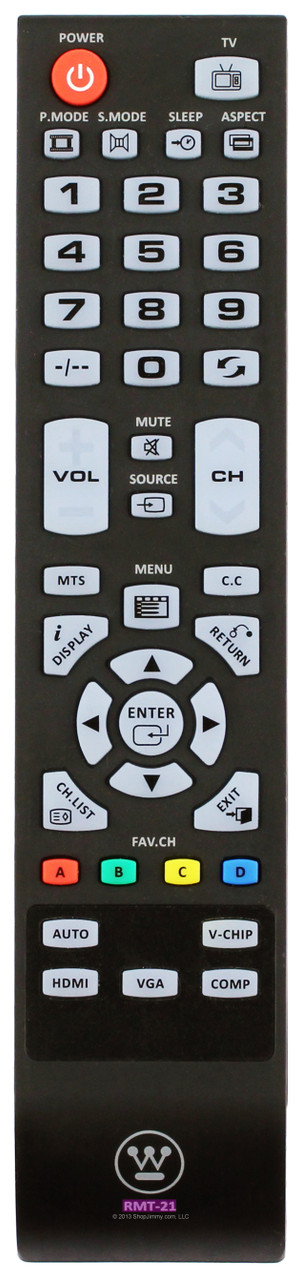 Westinghouse RMT-21 Remote Control