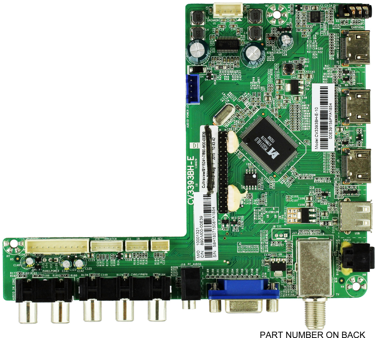 Element SY15241-3 Main Board for ELEFT556 (SERIAL # beginning H5G2M ONLY)