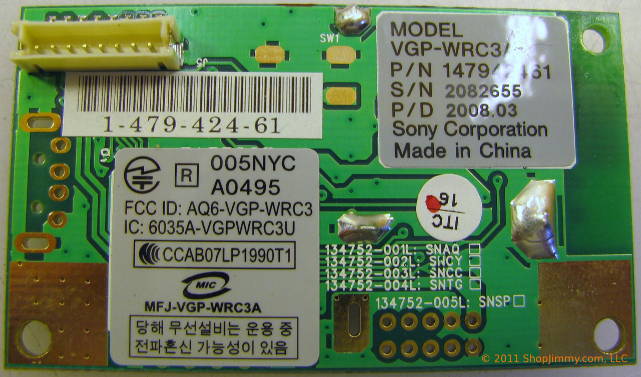 Sony 1-479-424-61 (134751L) Receiver