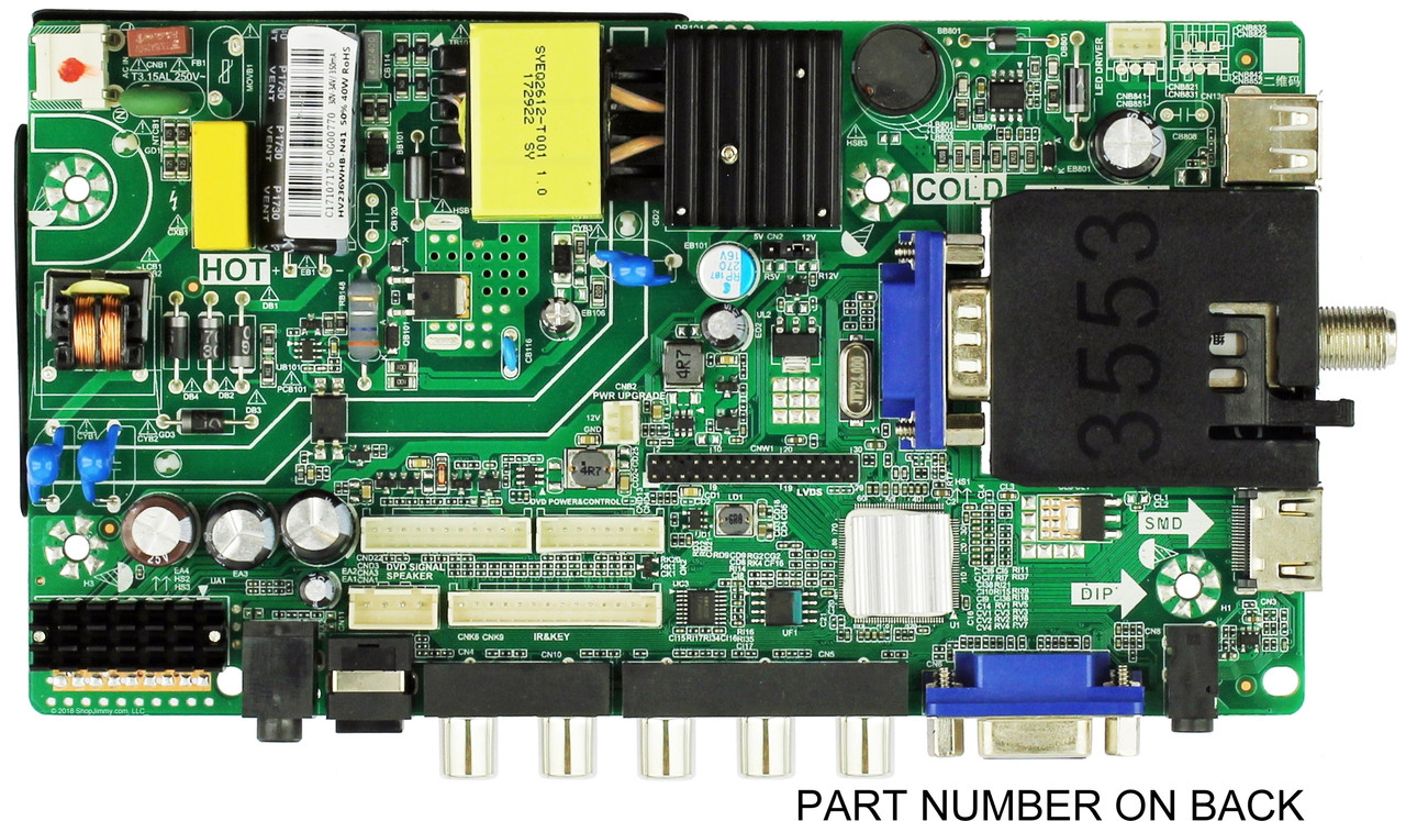 Sceptre 8142123351016 Main Board / Power Supply