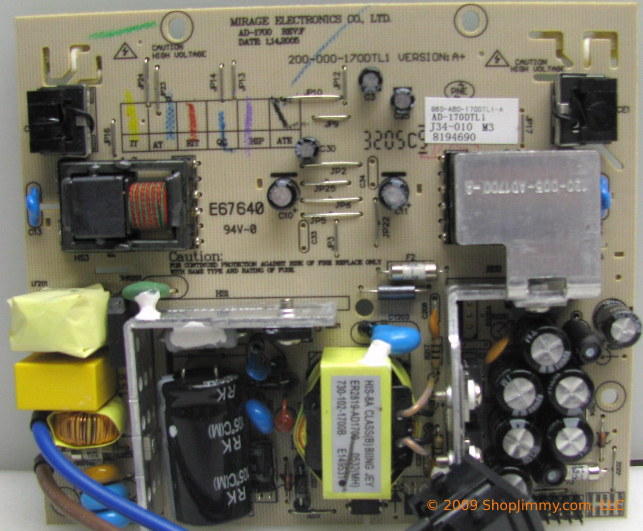 Proview 860-AB0-170DTL1-A Power Supply Backlight Inverter