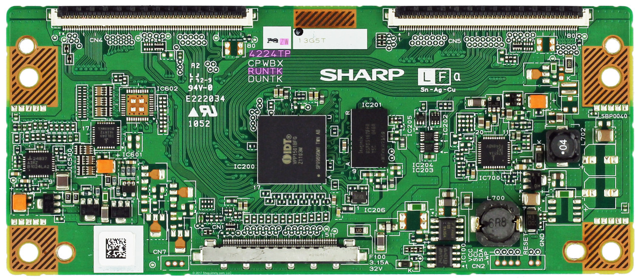 RCA RUNTK4224TPZW (CPWBX4224TPZW) T-Con Board for 46LA45RQ