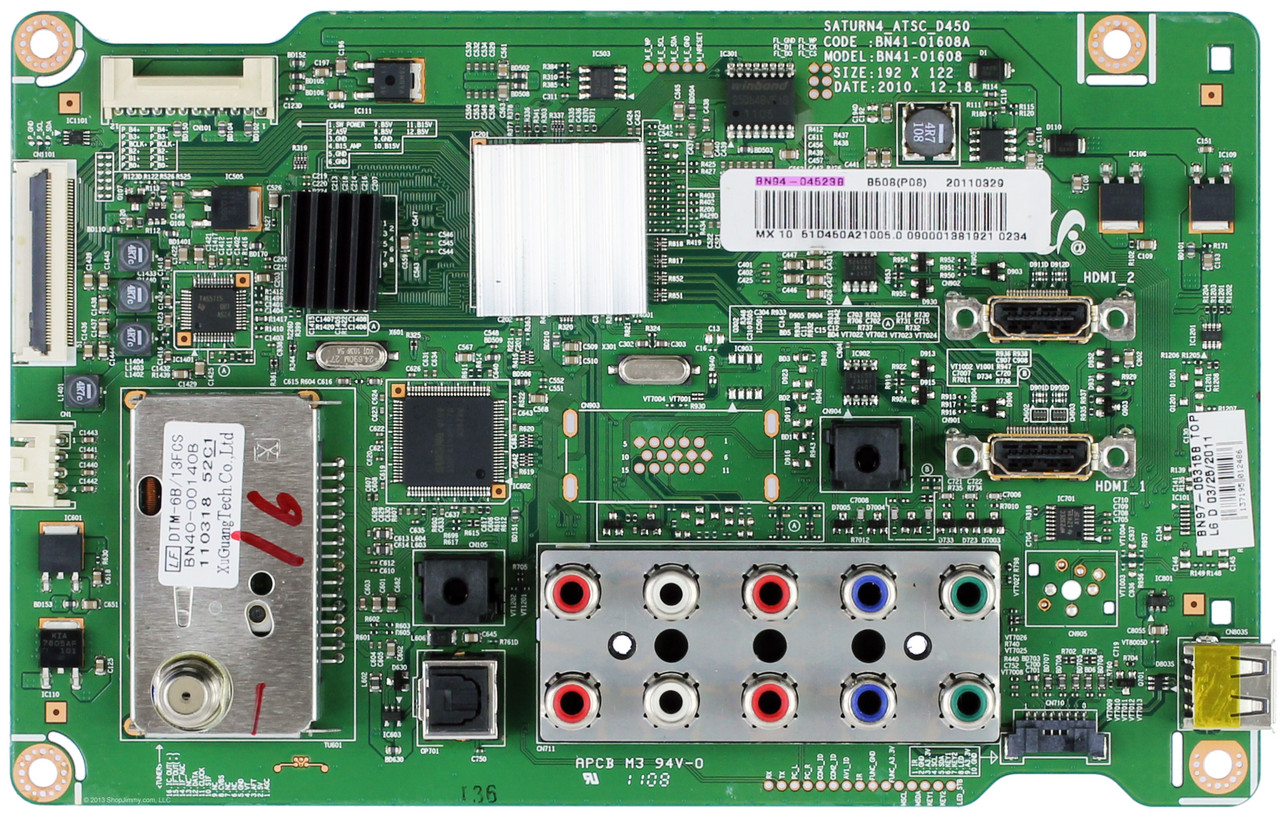 Samsung BN94-04523B (BN41-01608) Main Board for PN51D450A2DXZA