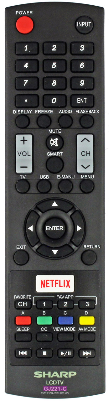 Sharp 9LE098003003220 Remote Control - Open Bag