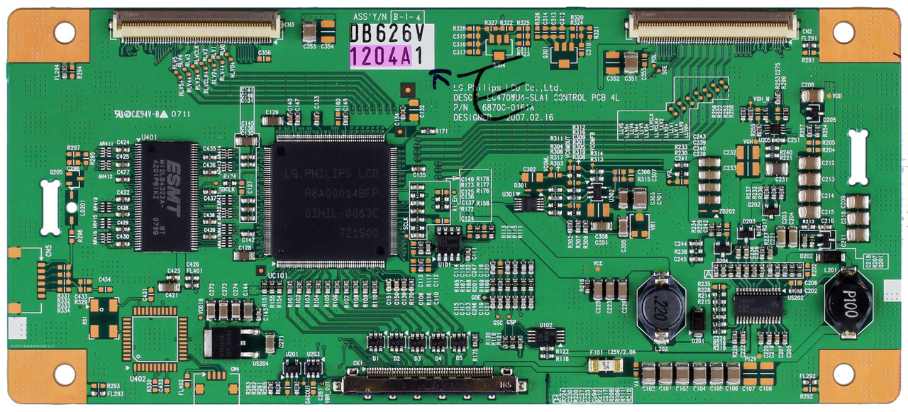 Westinghouse 6871L-1204A T-Con Board for TX-47F430S TW-51201-L047A