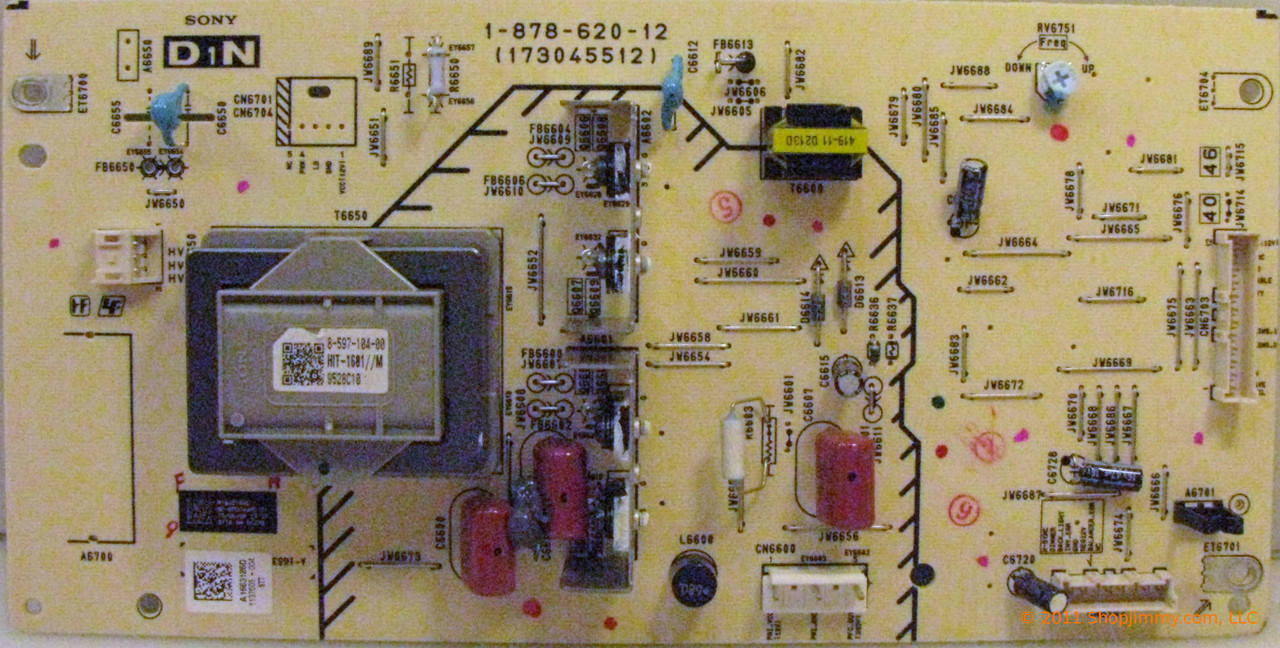 Sony A-1663-186-D (1-878-620-12, (173045512)) D1N Board