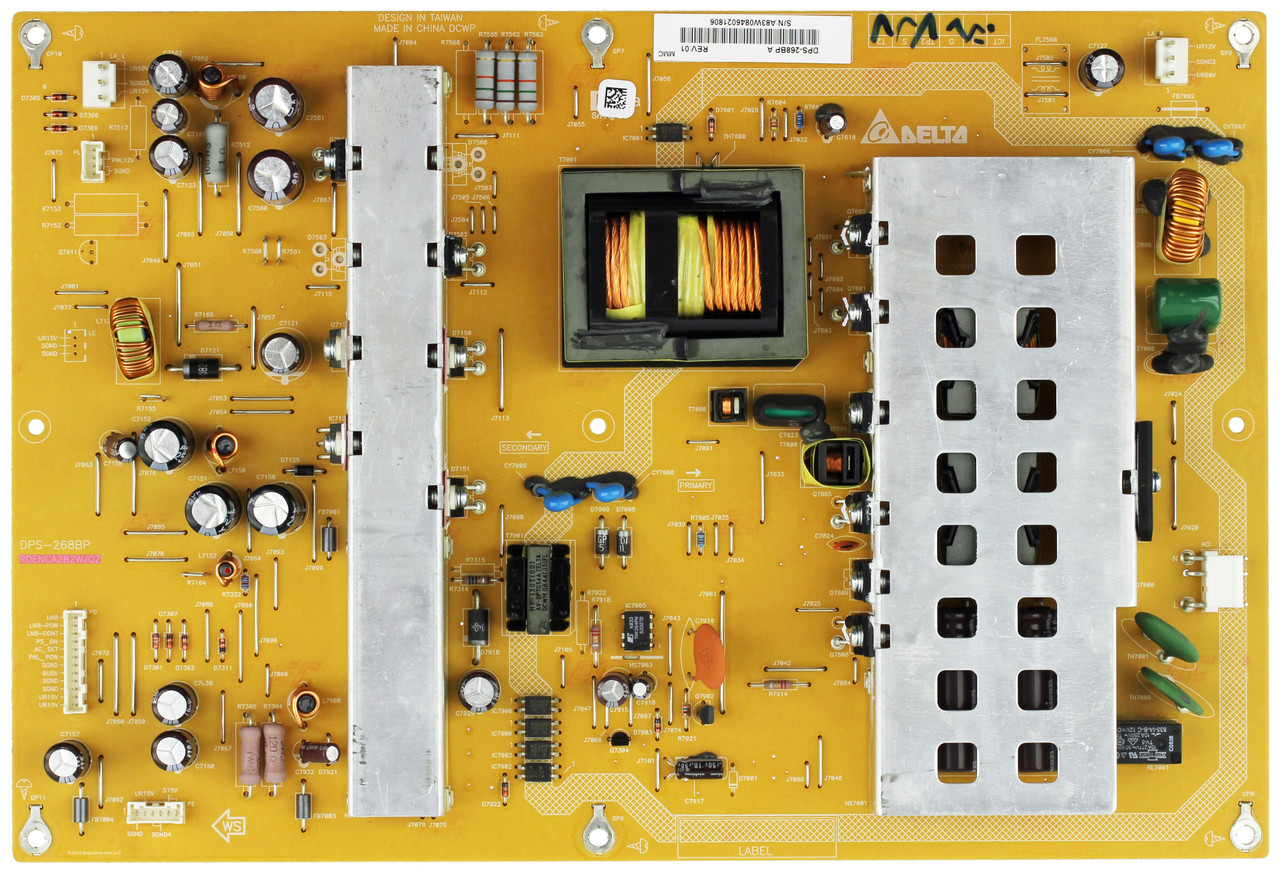 Sharp RDENCA282WJQZ (DPS-268BP) Power Supply for LC-46SB54U