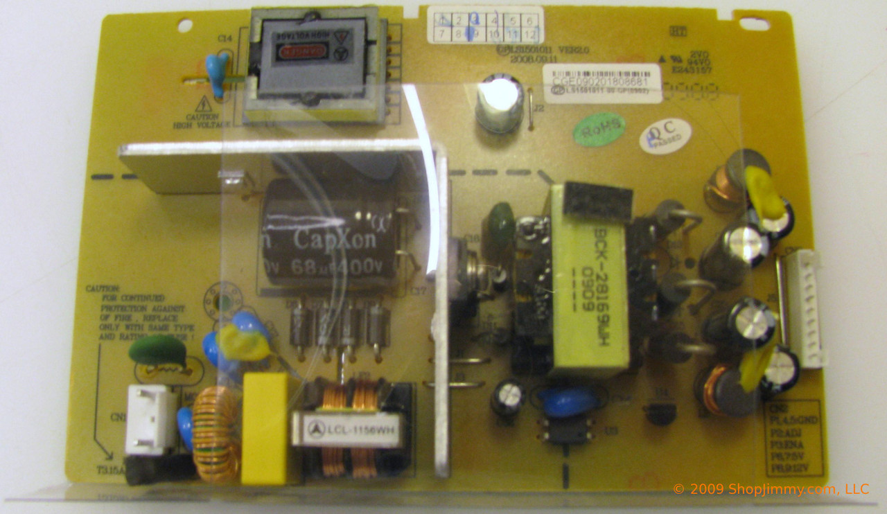 Coby CGE090201808681 (LS1501011) Power Supply for TF-DVD1574