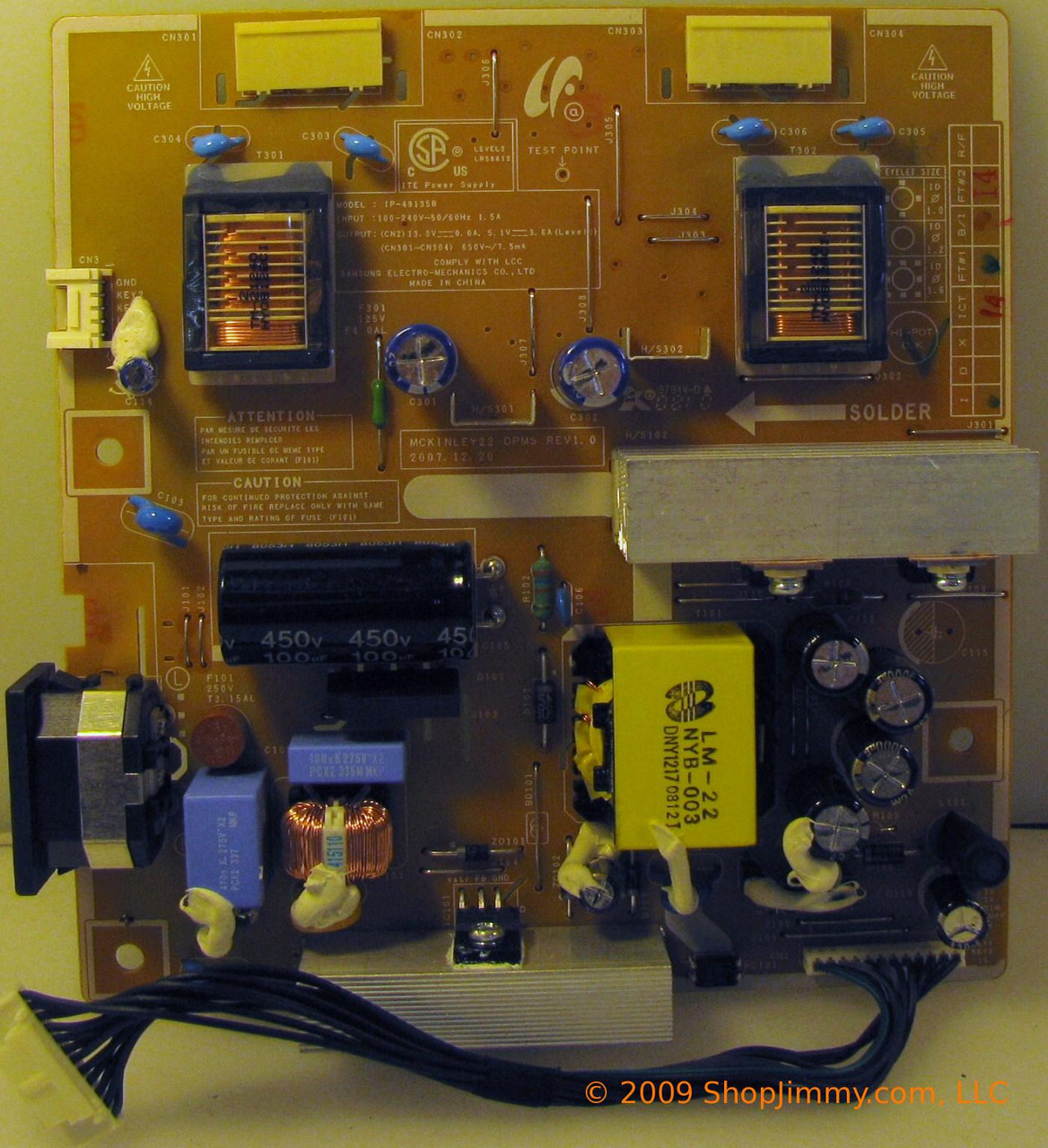 Samsung BN44-00182N Power Supply Backlight Inverter