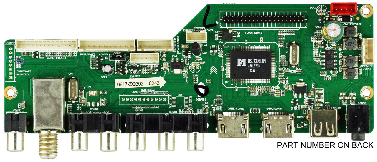 RCA 395GE01M3393LNA35-A2 Main Board for LED40HG45RQ (See Note)
