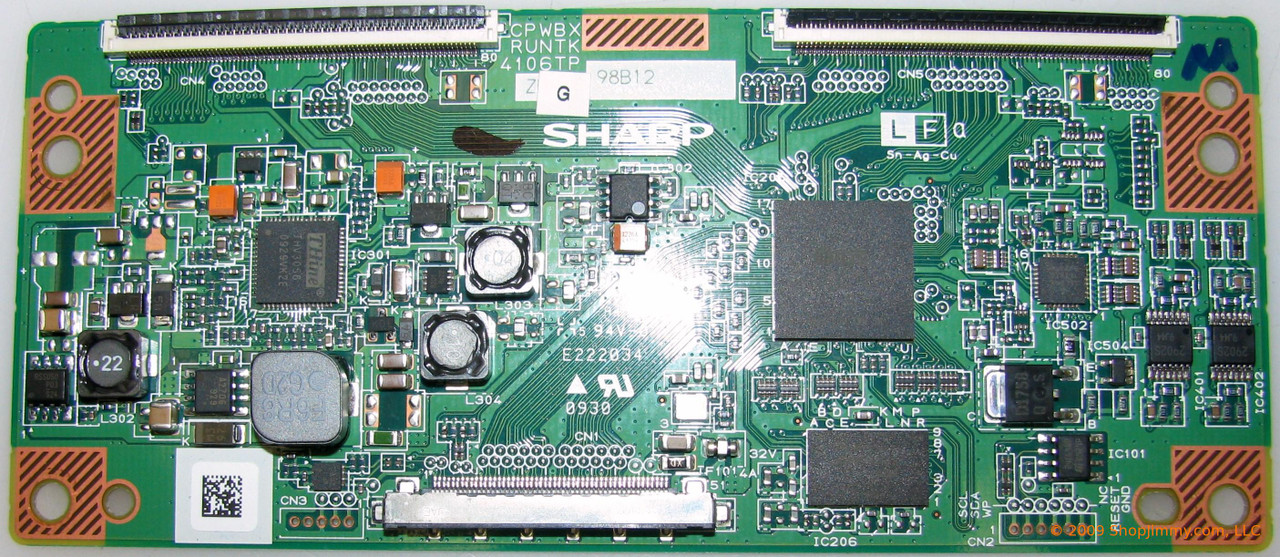 Sharp RUNTK4106TPZG (CPWBX, RUNTK) T-Con Board for LC-40E67UN