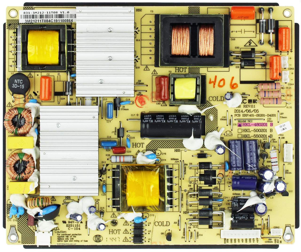 Proscan HKL-480201B Power Supply for PLED5529A-E