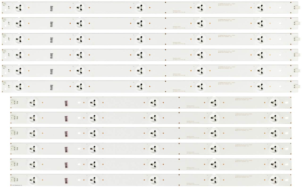 Hitachi SVJ500A38 LED Backlight Strips (12) LE50A6R9 LE50A6R9A NEW