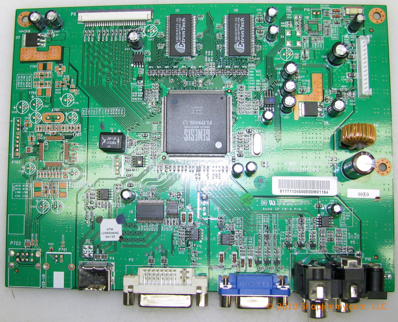 Gateway PWB-1124-05 (E053111240) Main Board for HD2200