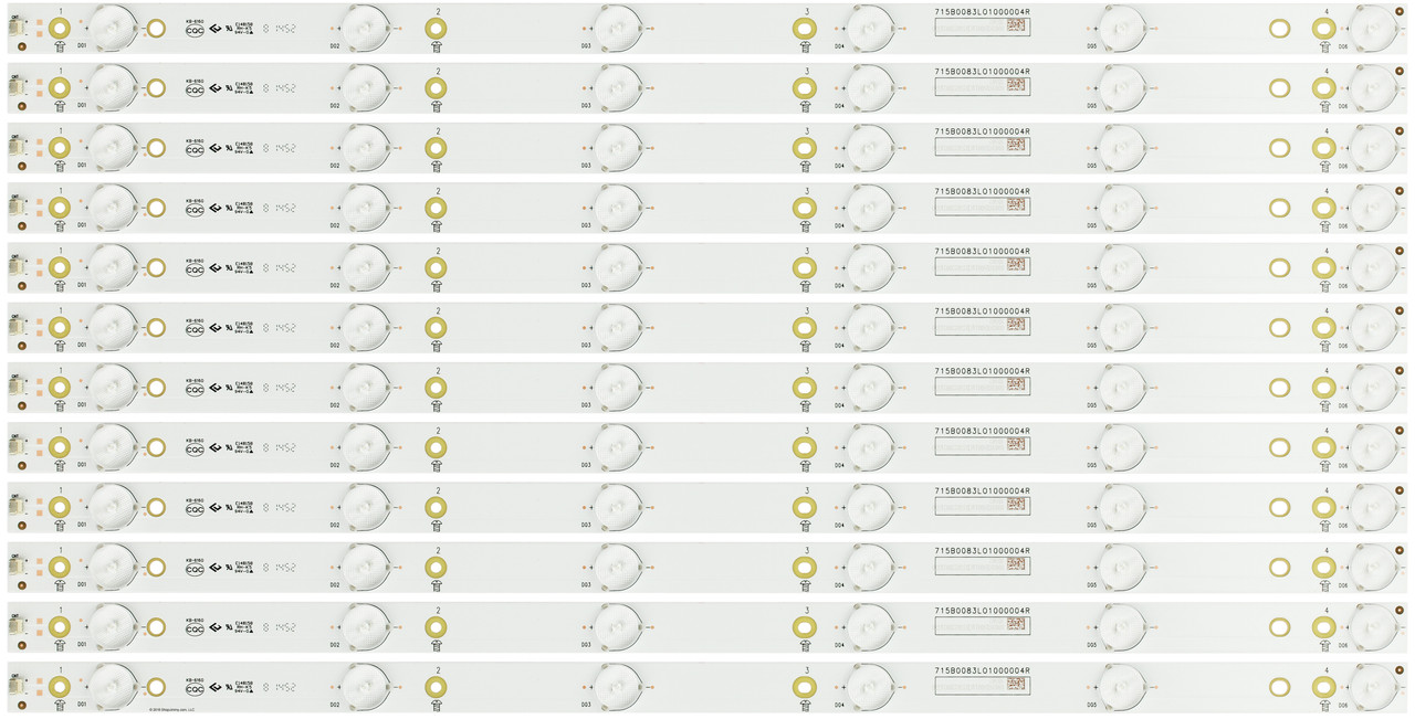 Vizio 71B50083L01000004R LED Backlight Strips (12) E50-C1