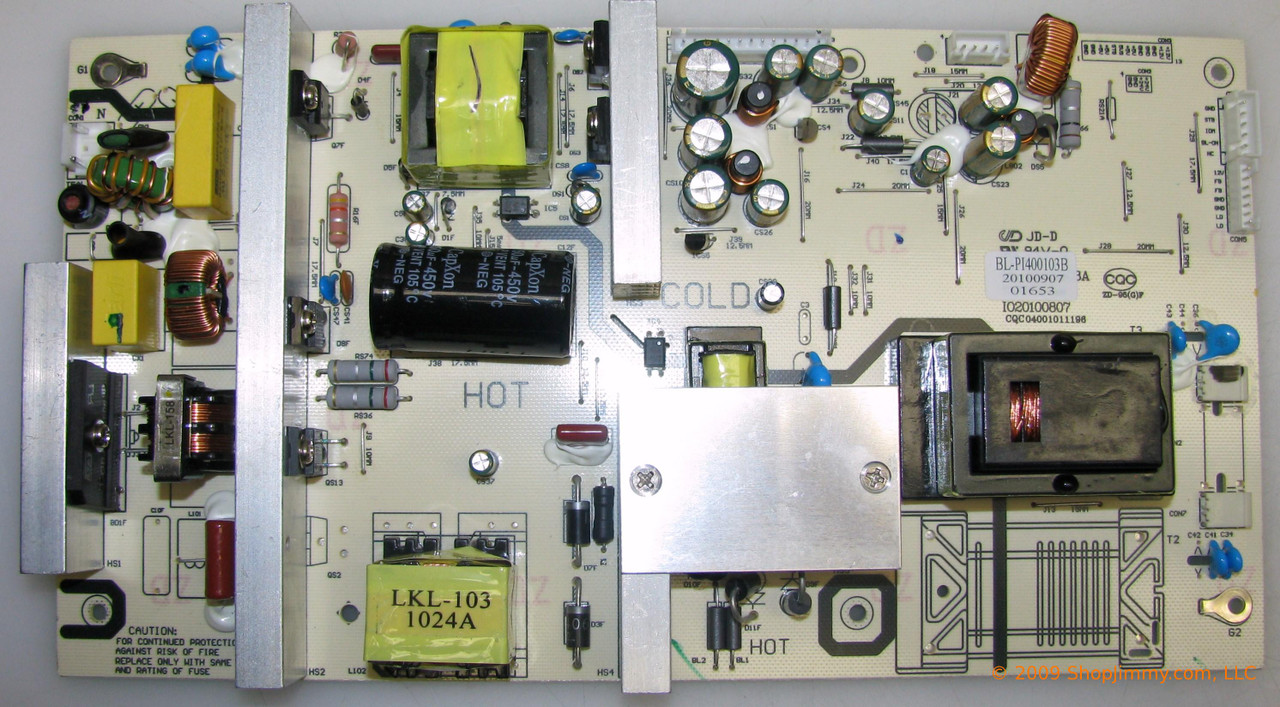 Westinghouse BL-PI400103B Power Supply for VR-4085DF
