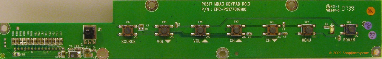 Olevia SC0-P517701GAD0 (FKBN7C08003114) Keyboard Controller