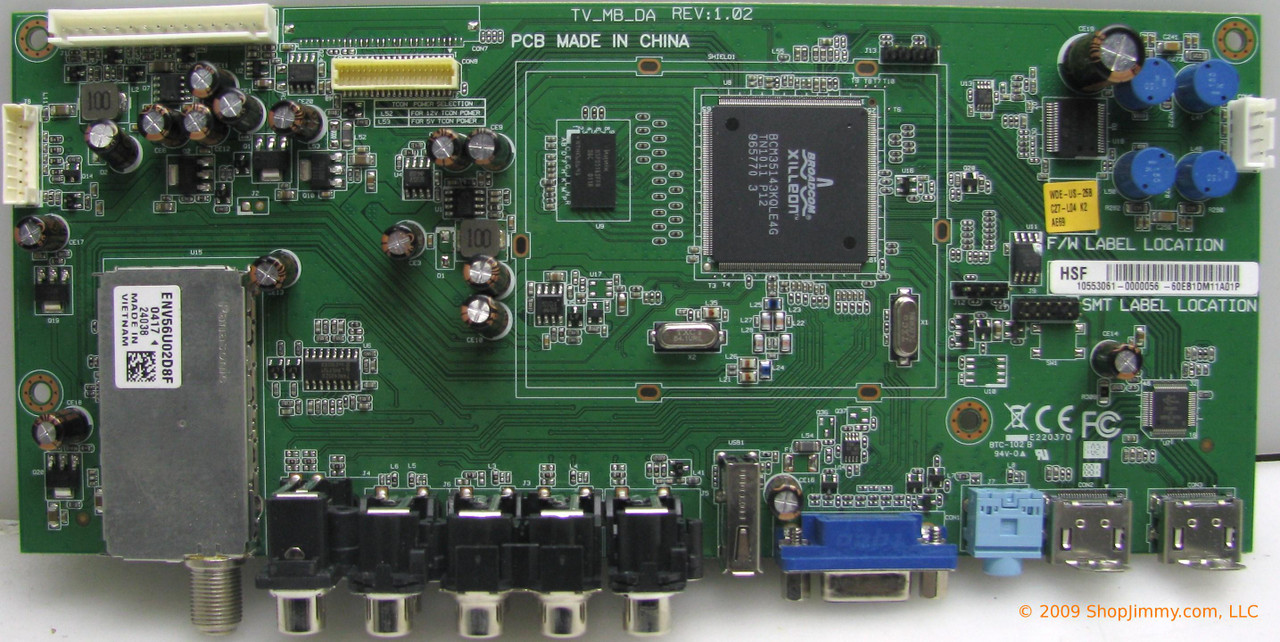 Westinghouse 60.EB1DM.11A Main Board for SK-26H640G TW-60431-C026I