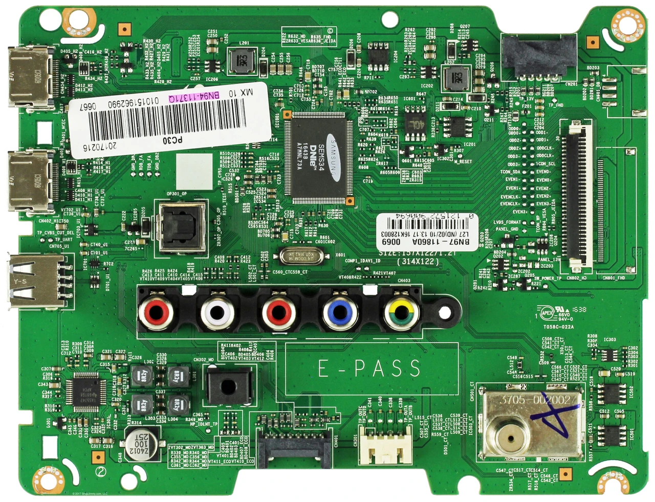Samsung BN94-11371Q Main Board for UN28H4000BXZA (Version BA01)