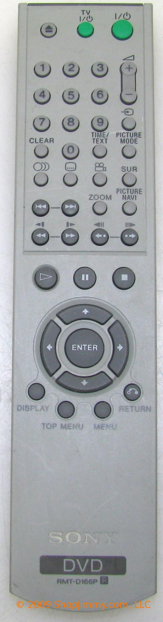 Sony RMT-D166P Remote Control