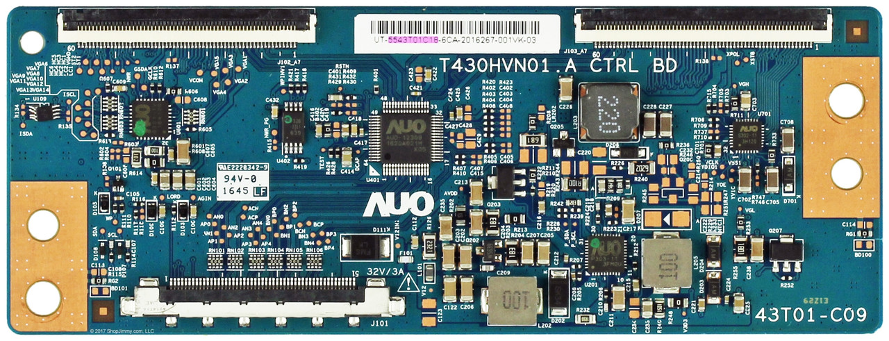 Vizio/NEC/Element/Sharp 55.43T01.C18 T-Con Board 
