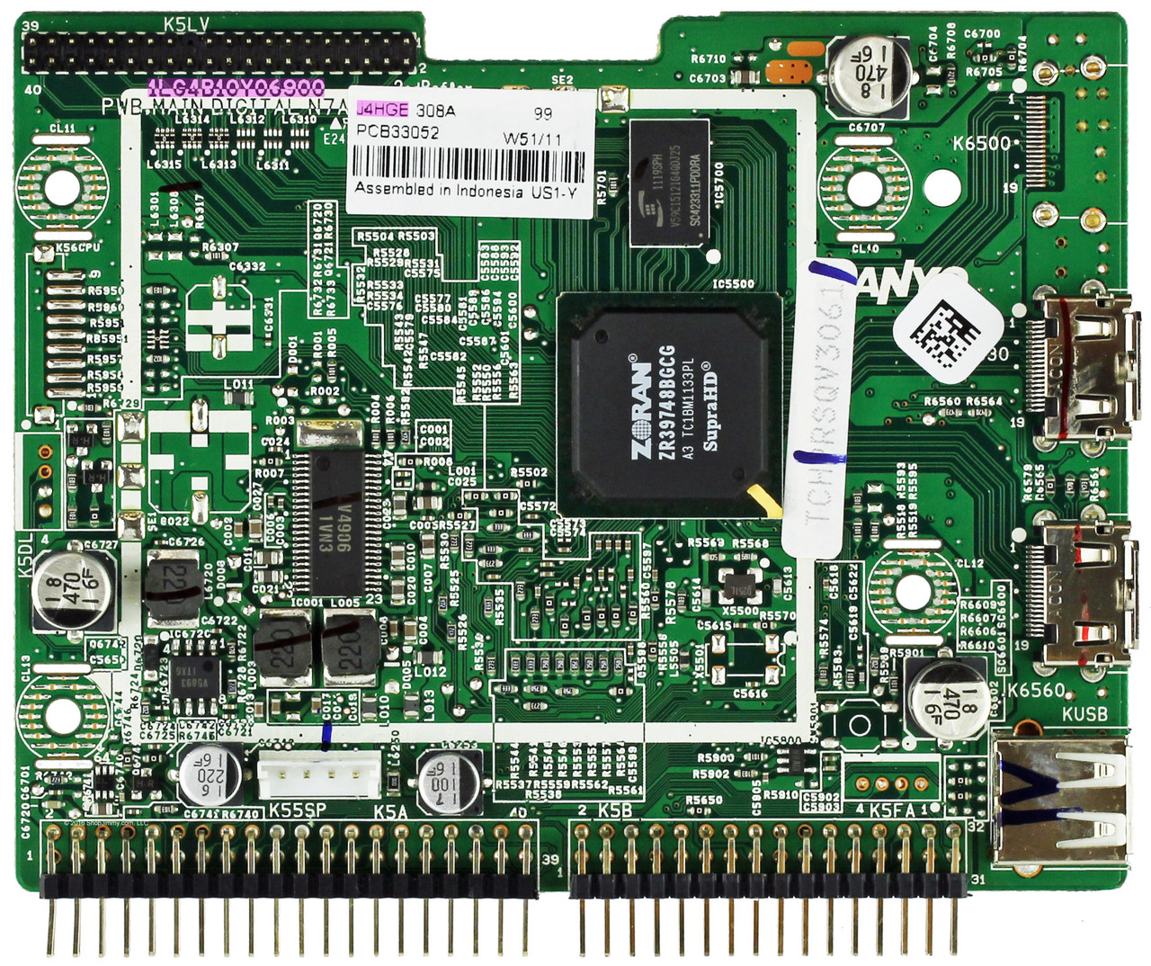 Sanyo 1LG4B10Y06900 J4HGE Digital Main Board for DP42740-05